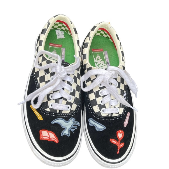 Vans Skate Era Skateistan Checkerboard Canvas Suede Sneakers - Picture 1 of 13